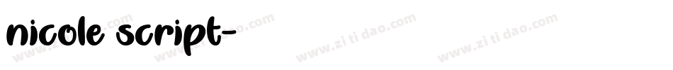 nicole script字体转换